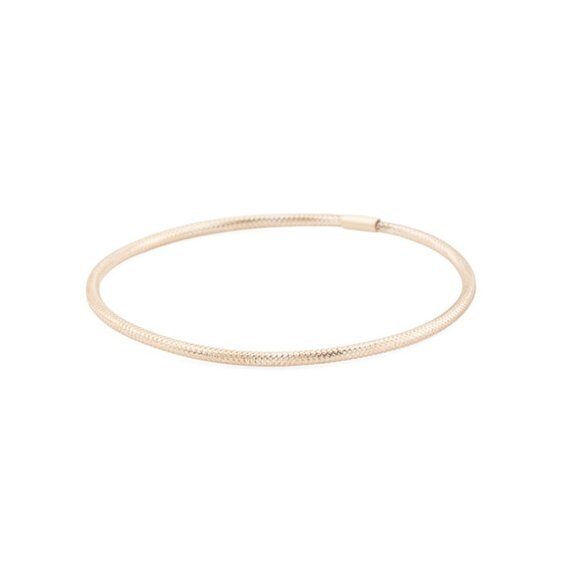 GOLDEN CLEF Gold Made In Italy 14kt Gold Mesh Stretch Bangle Bracelet - Picture 1 of 2